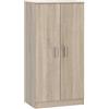 Habitdesign Scarpiera a Due Ante, Mobile ausiliario, Modello Base, Rifinito in Rovere Canadese, Misure: 55 cm (Larghezza) x 108 cm (Altezza) x 36 cm (profondità)