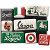 Nostalgic-Art Set di Magneti retrò, Vespa - Italian Legend - Idea regalo per amanti de scooter, Decorazione del frigorifero, Design vintage, 9 pezzi