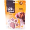 Quibropets Bistecca di manzo per cani 100 g, premi naturali senza cereali, snack per animali domestici, ciambelle per cani.