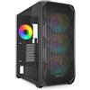 Sharkoon Case Sharkoon AK3 RGB - Mid Tower ATX, Finestra laterale in vetro temperato, Struttura in acciaio resistente Nero