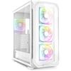Sharkoon Case Sharkoon AK5G RGB - Mid Tower ATX, Pannello laterale in vetro temperato, Design futuristico, Bianco
