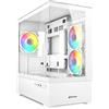 Sharkoon Case Sharkoon MK6 RGB - Case Sharkoon MK6 RGB - Mini Tower mATX, Look elegante in vetro con flusso d'aria ideale, Bianco