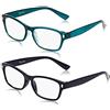 OPULIZE The Reading Glasses Company Blu Scuro Acquamarina Lettori Valore 2 Pacco Uomo Donna Rr77-3Q +2,50 - 58 Gr