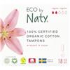 Eco By Naty, Assorbenti Interni digitale, Super, 18 assorbenti interni. Realizzati con fibre vegetali e vegani. 0% di plastica.