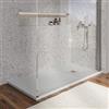 DEGHI Piatto doccia 70 X 140 cm effetto pietra riducibile bianco - Nalos