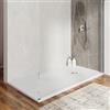 DEGHI Piatto doccia 90 X 160 cm effetto pietra riducibile bianco - Nalos