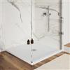 DEGHI Piatto doccia 90 X 90 cm effetto pietra riducibile bianco - Nalos