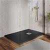DEGHI Piatto doccia 80 X 120 cm effetto pietra riducibile nero - Nalos