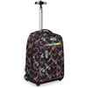 Appack Big Trolley Scuola, Nero, 2 in 1, Doppio Uso, Zaino con Carrello Fisso e Crossover System, Viaggio, Bambino Ragazzo