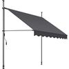 tectake® Tenda da Sole a Morsetto con Manovella, Altezza e Inclinazione Regolabile, Telo Impermeabile e Resistente ai Raggi UV, Ideale per Balcone e Terrazzo, 200x180cm - Nero/Grigio