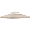 Outsunny Copertura per Gazebo da Giardino Tetto Sostitutivo Anti-UV Impermeabile in Poliestere 3x4m, Beige