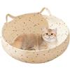Generic Letto per gatti intrecciato - Cestino per animali in paglia naturale, per dormire ecologico | Lettino per gatti in corda di cotone lavabile in vimini fatto a mano, cuccia per gatti in rattan arti