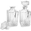 ideen mit herz Caraffa in vetro Elegance | Decanter | 2 pezzi | 9 cm x 9 cm x 23 cm (con tappo) | 900 ml | ideale per whisky, cognac, liquore, caraffa da whisky