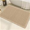 AIBIIN Tappetino da bagno waffle super assorbente antiscivolo lavabile in lavatrice con retro in gomma tappetini da bagno per pavimento del bagno tappetino ultra morbido per soggiorno zerbino 43 x 61