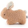 Bieco Peluche coniglio Fine in bouclé con carota che squittisce | 20 cm | Peluche coniglio per bambini giocattolo di stoffa