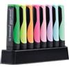 STABILO GREEN BOSS Pastel - Evidenziatore Ecosostenibile - Desk-Set da 8 - Colori assortiti 4 NEON + 4 Pastel