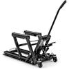 COSTWAY Ponte Sollevatore Idraulico per Moto, Sollevatore Motociclette fino a 680 kg, Cric Alzamoto con Ruote e Piattaforma Regolabile in Altezza a Pedale Resistente per ATV, UTV per Officina (Nero)