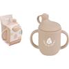 DORON & CHARLIE - Gobelet D'Apprentissage - Repas Enfant - 056742 - Beige - Silicone - 150 ml - Compatible Micro Onde - Machine à Laver - Facile à Nettoyer - Tasse Bébé - À Partir de 4 mois