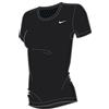Nike PRO Top SS, Maglia Donna, Black/White, S