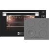 Kaiser Set di cottura a induzione EH 9309+KCT 6705 I Piano cottura, Forno da incasso 90 cm 105L vetro nero+ Piano cottura a induzione 60 cm