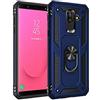 yanzi Compatibile con SamSung Galaxy A6 Plus/J8 Telefono Cover(2018)+3D Vetro Temperato[Militare-Antiurto]-[Supporto] TPU Bumper Robusta Silicone Protezione Custodia per Galaxy A6 Plus-Blu