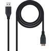 Nano Cable Nanocable - 10.01.1101-BK - Cavo USB 3.0 a micro USB 3.0, uso principale in telefoni cellulari e fotocamere digitali, tipo A/M-Micro B/M, maschio-maschio, nero, 1.0 mts