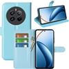 BOCTECH Cover per Realme 12 Pro 5G / Realme 12 Pro+ 5G, Custodia a Libro Portafoglio in Pelle PU e Silione Morbido con Porta Carte, Magnetica e Supporto Flip Case Antiurto, Blu