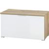 GERMANIA DIE MÖBELMACHER Maisonetstyles Artley - Scarpiera con 1 sedile 89 x 40 x 49 cm, colore: Bianco e Rovere