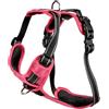 Bobby Rando Walk - Pettorina per cani Taglia XS, in Nylon Riflettente, Fibbie Regolabili a Chiusura Sicura, Facile da Indossare, Fucsia Girocollo 20-32 cm, Giropetto 36-43 cm