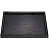 Tyenaza Vassoio da portata Grande vassoio rettangolare in legno nero Vassoio per cibo Vassoio per maggiordomo Vassoio per colazione Vassoi per ristorante(30 * 20 * 2cm)