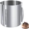 SLAKOZYT Anello per Torta Regolabile, 6 - 12 Pollici, Rotondo, in Acciaio Inox con Scala, Grande Anello per Torta in Acciaio Inox per Cuocere 20 Cm di Altezza, Cornice Professionale per Dessert