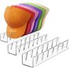 Lifewit 3 Pezzi Porta Cappellini con Visiera, Plastica Porta Cappelli per Berretto da Baseball per Organizzazione Dell'armadio, Salvato 7 Cappelli, Trasparente