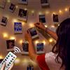 Microwear Catena di luci con clip fotografiche, 5M 50 LED con telecomando, 8 modalità, 25 clip e 12 chiodi, alimentata tramite USB/batteria, catena di luci per foto, immagini, camere, Natale