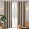 Joydeco 100% Tende Oscuranti per Interni 2 Pezzi L 135 x A 240, Lino Tende Termiche con Occhielli per Camera da Letto e Soggiorno Moderne Blackout Curtains, Lino