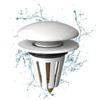 TenaLucy Bianco in Ceramica Piletta Pop-Up Universale per Lavabo, Filtro di Scarico con Cestello Anti-Intasamento, Tappo di Scarico Bagno Cucina (34-40mm)