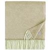 Linen & Cotton Plaid di Lusso Classico e Senza Tempo, Coperta Morbida con Frange Diamond - 100% Lana Merinos Superfine, Beige Creme (140 x 200 cm) Per Camera da Letto Salotto Copridivano Singolo