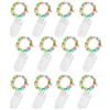 Jsdoin Stringa Luci LED a Batteria, 6 Pezzi Impermeabile 20 LED 2M Mini Lampada a Fili di Rame Bianco Caldo, per Interni ed Esterni, Natalizi, Matrimoni, Feste di Compleanno (Multicolore, 12 Pezzi)