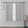 Joydeco Tende Oscuranti per Interni con Fettuccia 2 Pezzi L 117 x A 137 CM, Tende Termica Isolante Freddo e Caldo per Finestra Binario Camera da Letto e Soggiorno, Grigio Biancastro