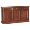 milani home Credenza Tinta Noce 156x42x85 per Interno Sala da Pranzo Salotto Cucina Ufficio Massello Arte Povera