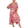 Generic Vestaglia leggera da donna in tinta unita a righe in raso vestaglia femminile sexy da notte da donna set da 2 pezzi pigiama da donna accappatoi da donna lunghezza al ginocchio con cappuccio, A, L