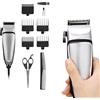 Avilia Kit Rasoio Elettrico Barba e Tagliacapelli Uomo con Lame in Acciaio 5x19cm - Include Pettini, Forbici e Lubrificante - Rasoio Elettrico per Barba, Naso, Capelli e Orecchie