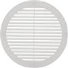 Vent Systems Griglia di ventilazione da 200 mm - Copertura bianca per tubo di ventilazione con attacco circolare - Feritoie di ventilazione con zanzariera, Griglia HVAC, interni - esterni