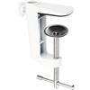 PATIKIL 0,29/0,47 Foro Dia. Scrivania Tavolo Montaggio Morsetto, Universale C Forma Scrivania Morsetto con Regolabile Vite per Microfono Braccio Lampada Supporto, Bianco