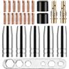 Tenbrachian 25 Pz Accessori per Saldature, per MIG/MAG Accessori per Saldatrice, M6 Ugelli Puntali per Saldatura MIG 1,0 mm, Fit 15AK MB15 MIG MAG Torcia di Saldatura, Ugello Conico Tazza Ugelli a Gas