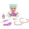 CRY BABIES Dressy Kristal Malatina | Bambola interattiva che piange lacrime vere e si ammala, con accessori da dottore e vestitini intercambiabili - Giocattolo funzionale per bambini dai 2 anni in su