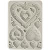 Stamperia - Silicon Mould A5 for Scrapbooking, Bullet Journals and More, Non-Stick, Suitable for Air-Dry Clay, Resin and More, Perfect for Crafts and Gifting (Favourites Refresh, Hearts)