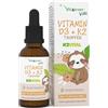 Vit4ever Vitamina D3 K2 in gocce per bambini per 300 giorni (10 mesi) - 500 UI di vitamina D e 25μg di vitamina K2 - Altamente biodisponibile grazie a Original K2VITAL® - Senza additivi nocivi - Vitamine per b