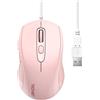 TECKNET Mouse con Filo, 6400 DPI Ottico Wired Mouse USB, 6 Pulsanti & 1.5M Cavo, Ergonomico Mouse Cablato per PC, Laptop, Portatile, Ufficio