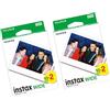 instax Fuji Instax wide 2 confezioni (40 fogli) Fujifilm foto istantanea per fotocamera Polaroid 300 210 200 100