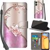 PHINIENLAND Cover per Xiaomi Redmi 13C 4G/5G PU Pelle Custodia Flip Rosa